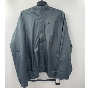 Under Armour Men's Gray CloudeStrike 2.0‎ Windbreaker Zip Up Athletic Jacket 3X